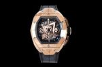 Hublot Big Bang Sang Bleu III 42mm Hub4700 Movement Rose Gold Bezel Skeletonized Lady Watch
